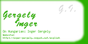 gergely inger business card